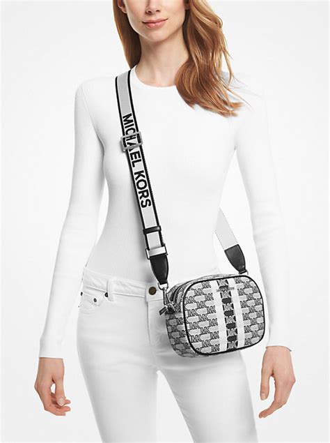 jet set travel medium logo stripe tote bag michae|Jet Set Travel Medium Logo Stripe Crossbody Bag .